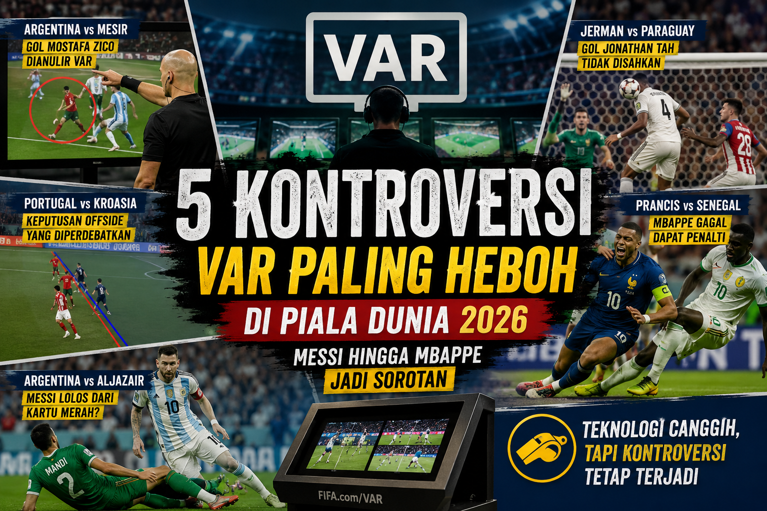 5 Kontroversi VAR Paling Heboh di Piala Dunia 2026